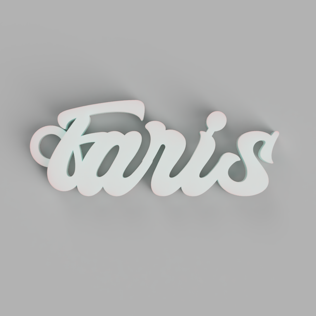 FluidForm Signature Name Keychain | Faris