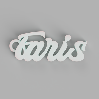 FluidForm Signature Name Keychain | Faris