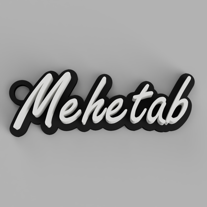 LuxeScript Name Tag – Flowing Script Custom Keychain