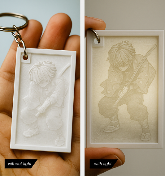 Thunder Stride Lithophane Keychain – ShadowVerse Edition